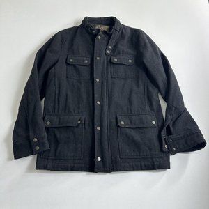 7 For All Mankind 80% Wool Blend Utility‎ Jacket Coat Full Zip Mens Size Medium